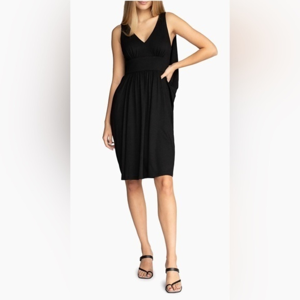 Trina Turk Elegant Black Sleeveless Midi Dress